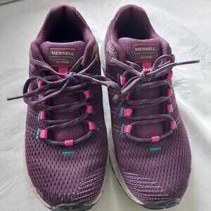 Merrell Fly Strike trail running shoes in burgundy/purple Women's 7.5